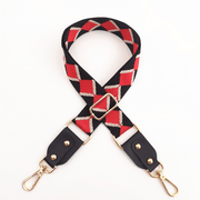 adjustable jacquard bag strap with leather, view 17 - MRSLM
