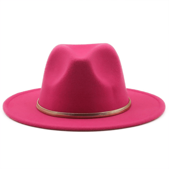 Fashion Autumn and Winter New Men'S and Women'S Woolen Top Hat Jazz - MRSLM