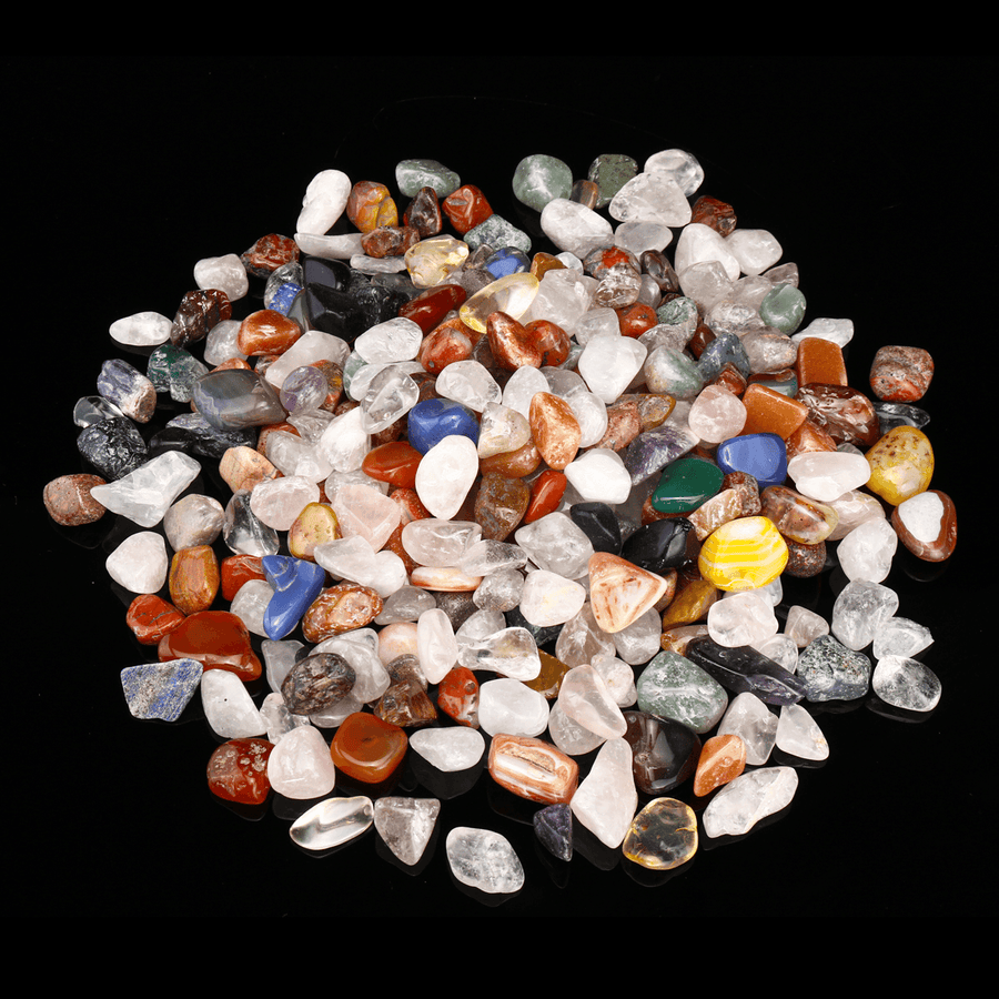 1000G Natural Quartz Crystals Bulk Mixed Agate Gemstones Healing Tumbled Stone - MRSLM