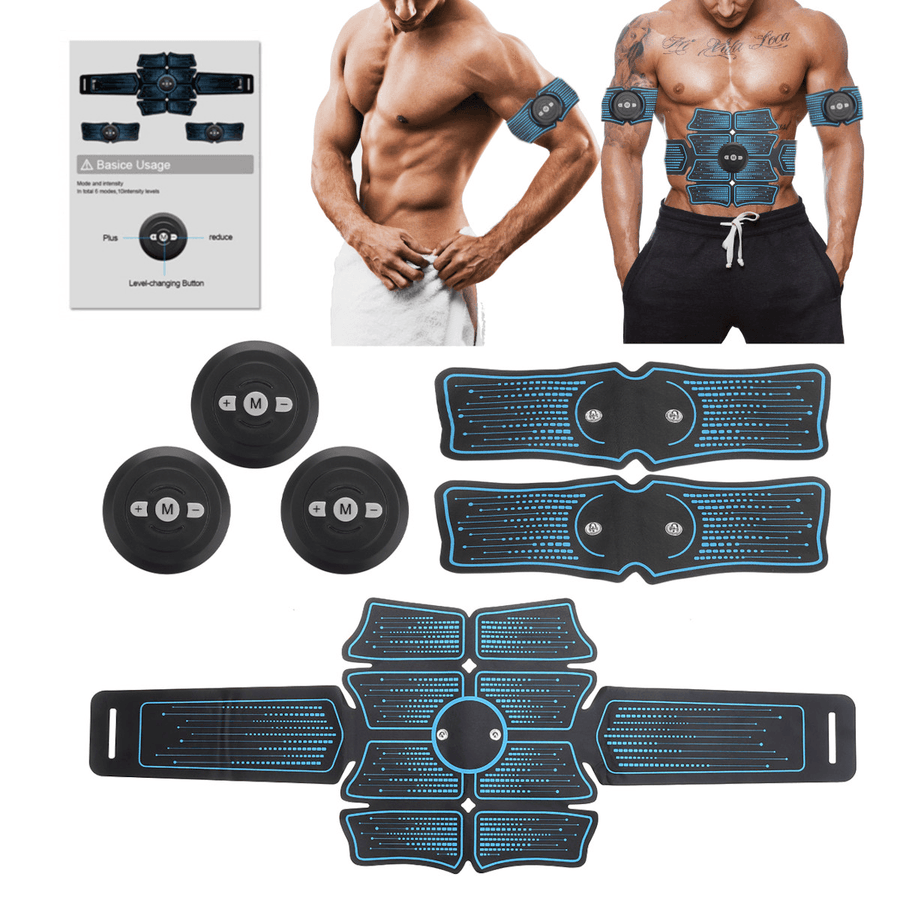 ABS Abdominal Muscle Trainer Portable USB Charging Workout Fitness Equipment for Body Building Shaping Sliming - MRSLM