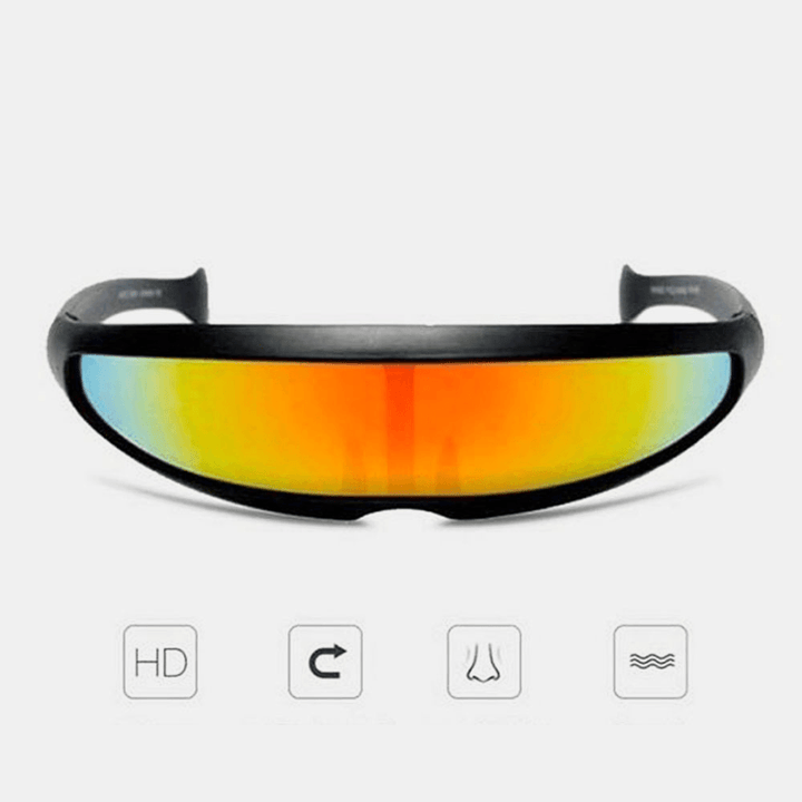 Men One-Piece Personality Space Robot SF Movie Fashion Cool Sunglasses - MRSLM
