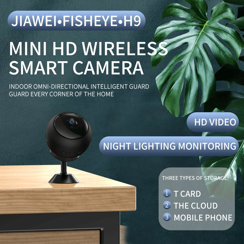 Xiaovv A12 Mini USB WIFI Smart IP Camera Webcam 170° Fisheye Wide Range 1080P V380 Pro AP Connection 128G Auto Tracking Indoor IP Camera - MRSLM