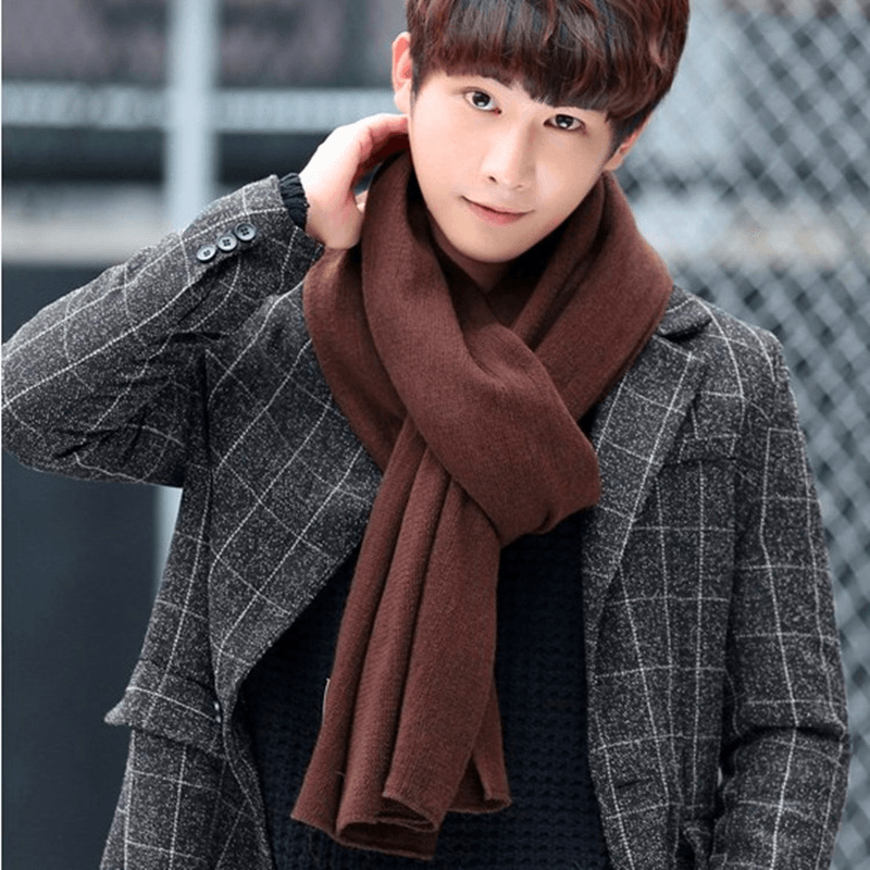 Casual Solid Color Warm and Long Couple Scarf - MRSLM