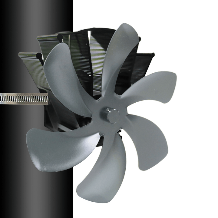 Ipree® YL605P 6 Blade Fireplace Fan Wall Mounted Powered Stove Fan Quiet Wood Burner Heat Distribution Fan Home Winter - MRSLM