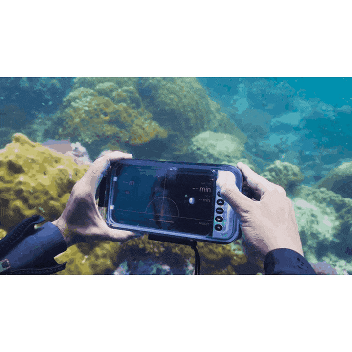 HOTDIVE Smart Scuba Diving Phone Case Bluetooth Underwater Phone Bag with 800Lm Flashlight Outdoor Swimming - MRSLM
