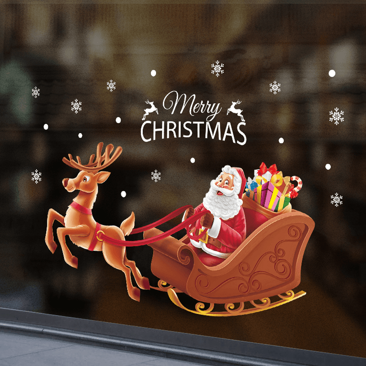Miico XL895 Christmas Sticker Home Decoration Sticker Window and Wall Sticker Shop Decorative Stickers - MRSLM