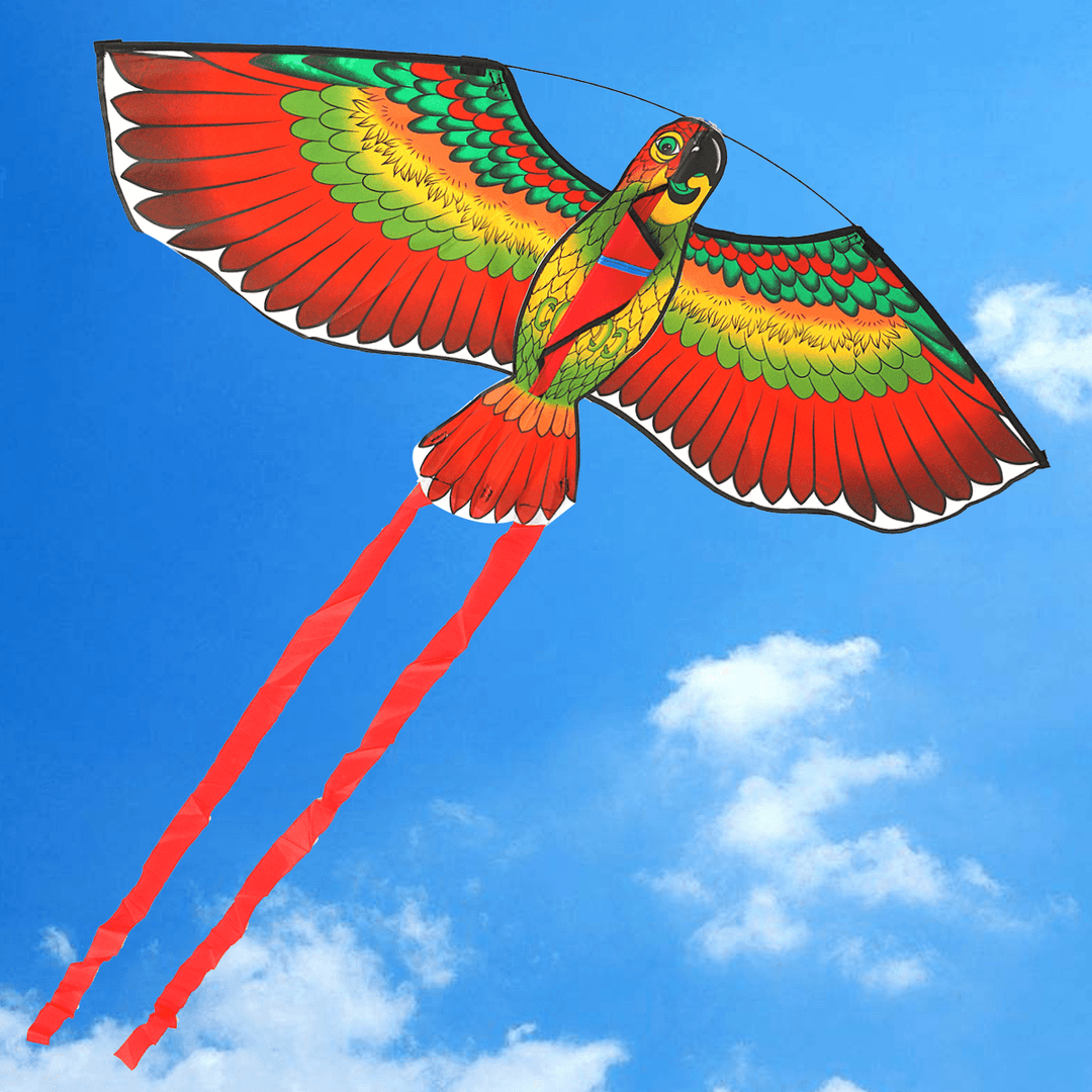 Outdoor Beach Park Polyester Camping Flying Kite Bird Parrot Steady with String Spool for Adults Kids - MRSLM