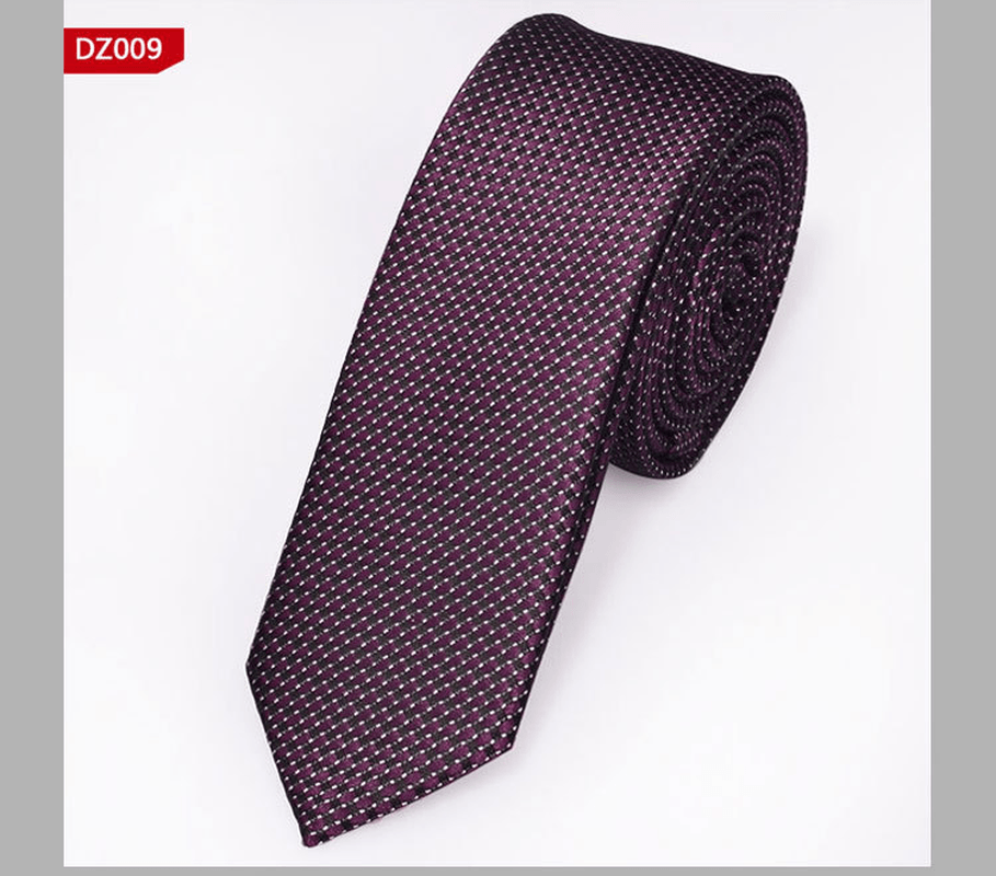 British Style Polyester Yarn Dyed Male 5Cm Narrow Tie - MRSLM