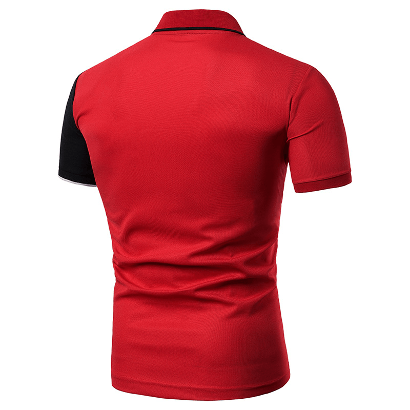 T-Shirt Men'S Short-Sleeved Shirt New Product Hit Color Large Size All-Match Casual Fashion Chic - MRSLM