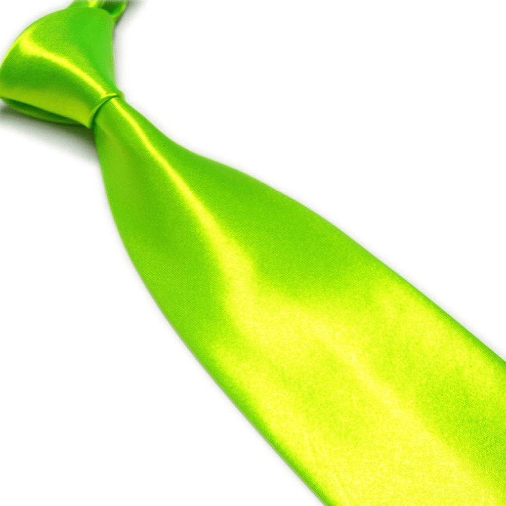 Men'S Imitation Silk Solid Color Wide Tie Knot Wedding Banquet Bright - MRSLM