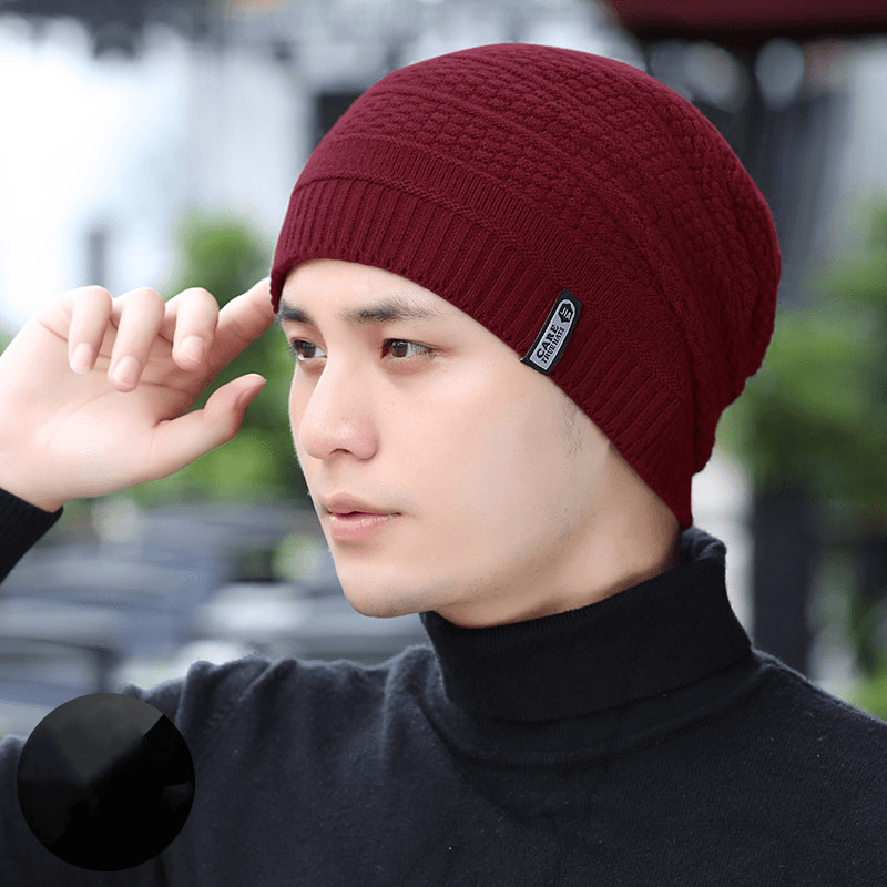winter wool blend knitted hat, view 6 - MRSLM