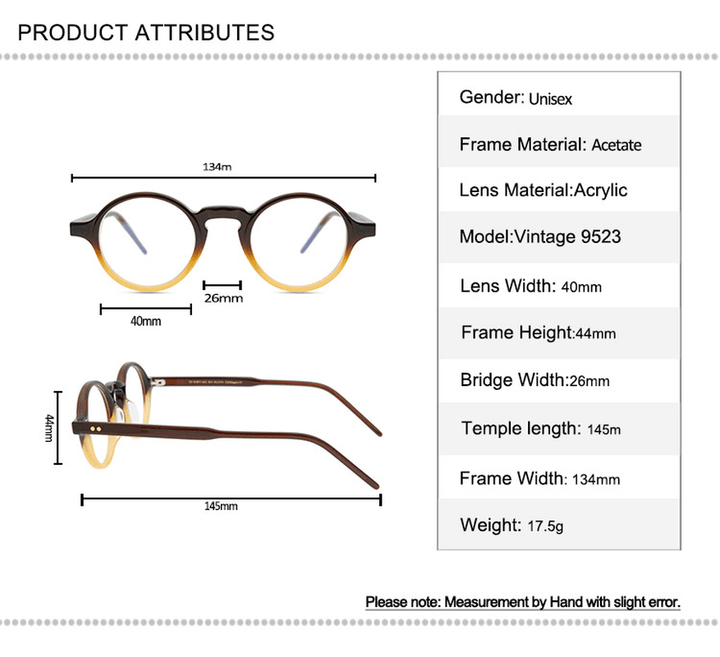 Art Male Personality Small round Optical Glasses Frame Simple Trend - MRSLM