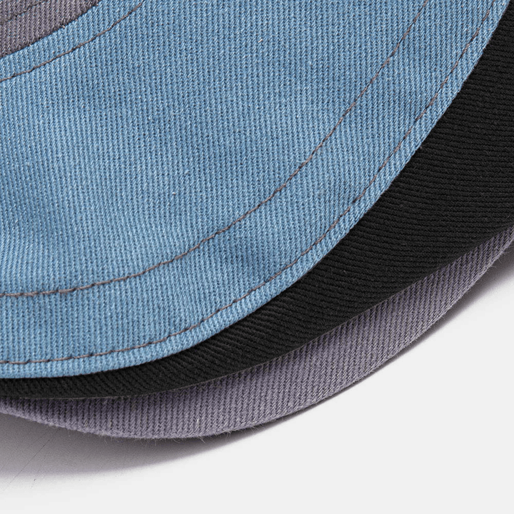 Men Color-Matching Hand Suture Adjustable Fashion Casual Sunshade Beret Cap Flat Hat - MRSLM