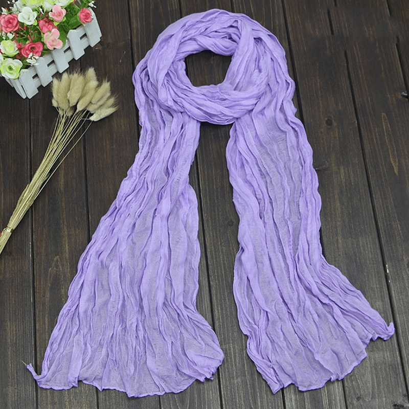 Bali Pure Cotton Yarn Fold Scarf Children Candy Color Autumn - MRSLM