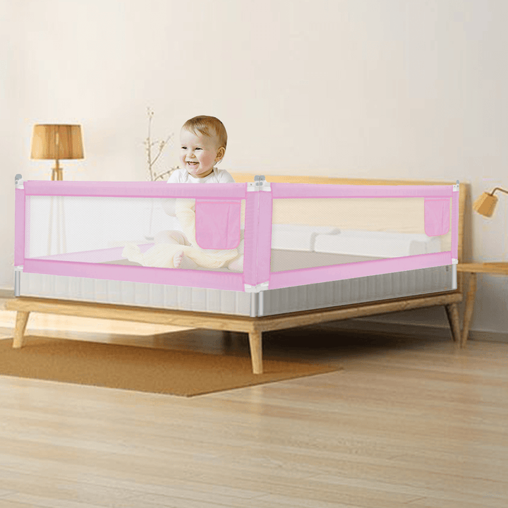 5-Level Adjustable Height Baby Bed Rail Fence Guardrail Infant Toddler Safety Gate Children Protective Gears - MRSLM