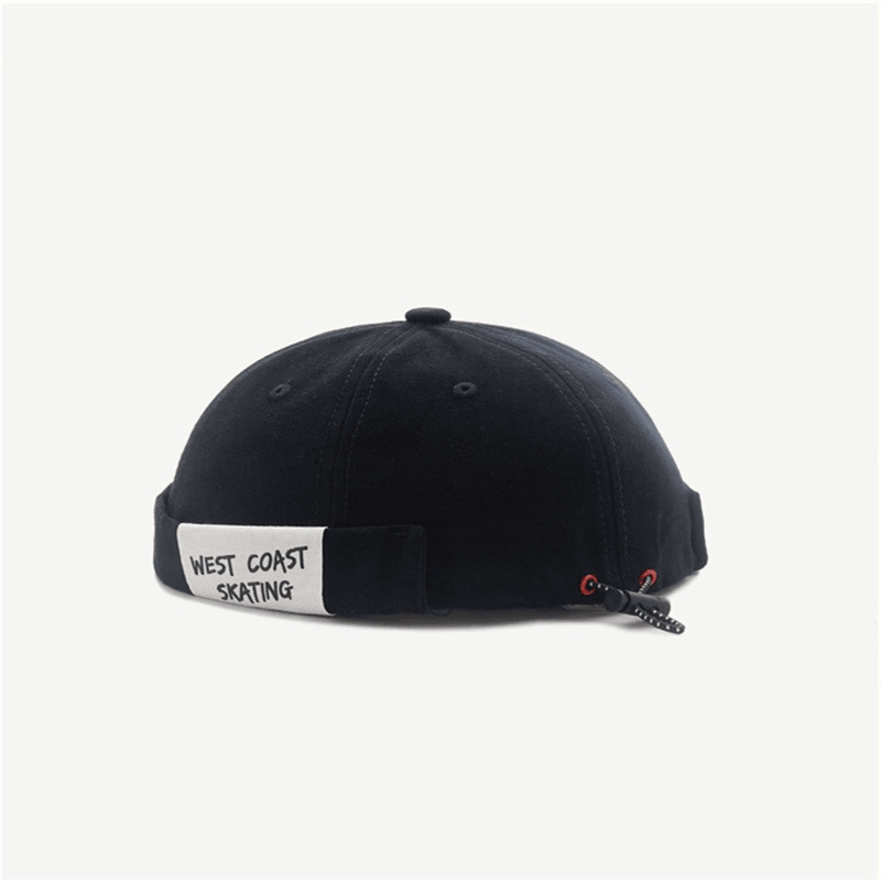 Letter Cloth Logo Melon Leather Hat - MRSLM