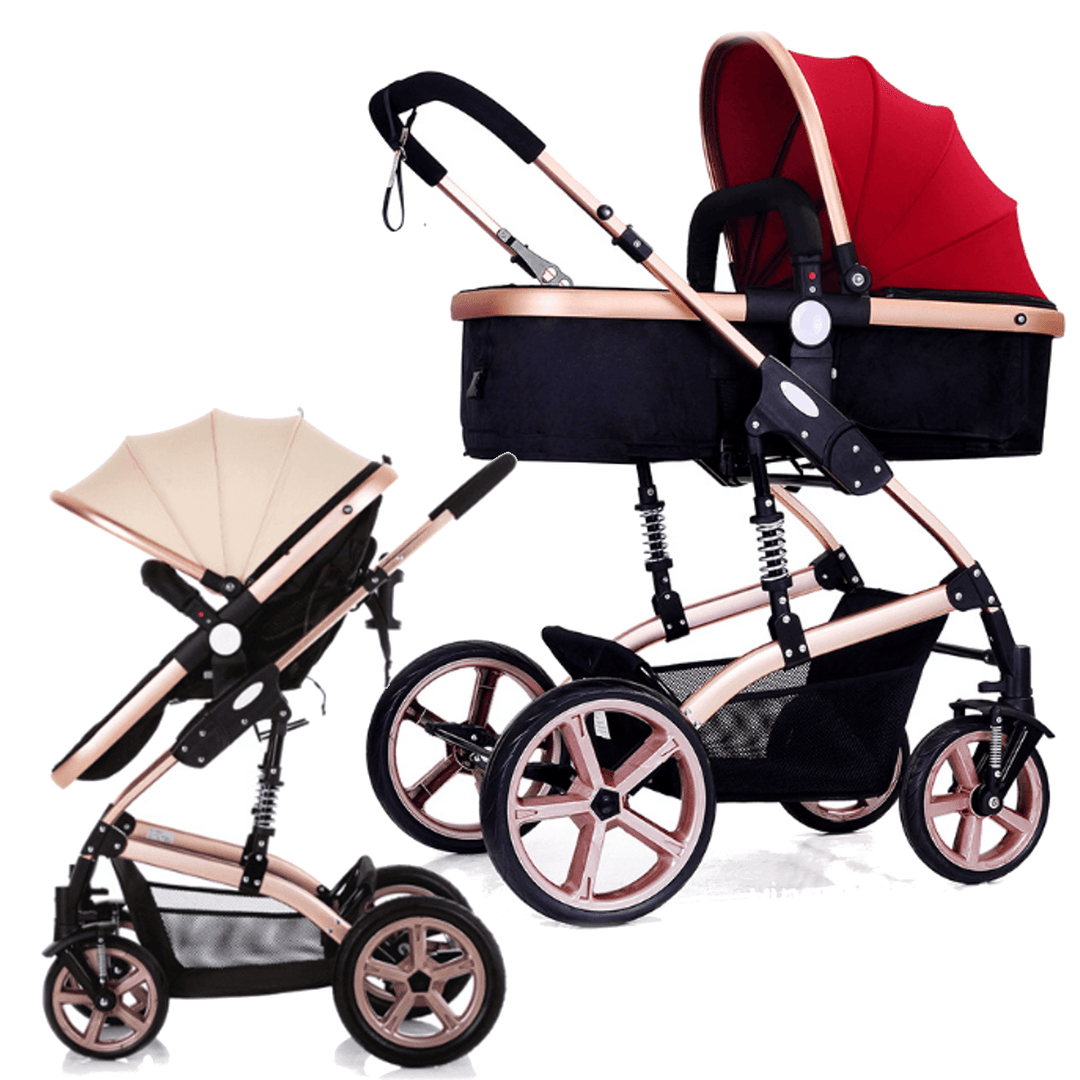High View Pram Travel System 3 in 1 Combi Stroller Baby Child Pushchair - MRSLM