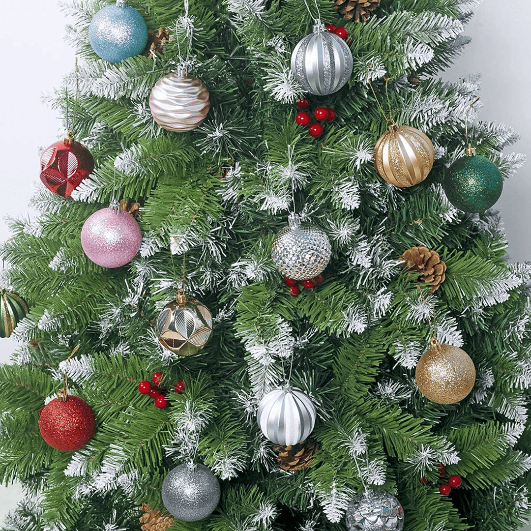 16Pcs/Box Christmas Tree Decor Ball Bauble Xmas Party Hanging Ball Ornament Decorations for Home Christmas Decorations Gift - MRSLM