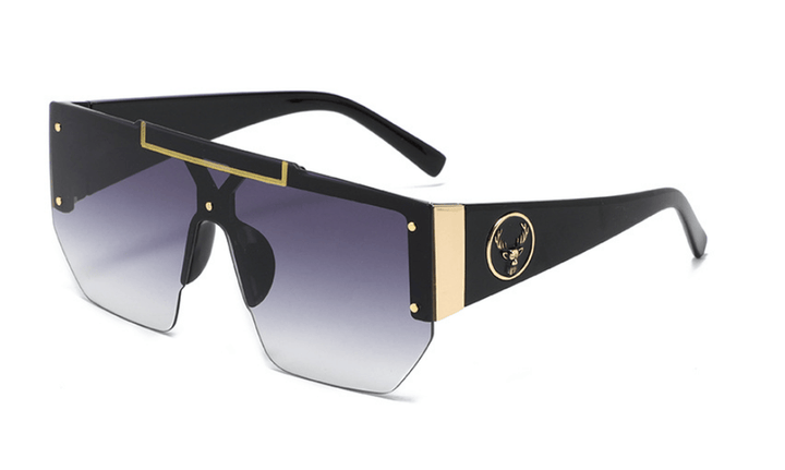 New Glasses Modern Retro Big Box One-Piece Sunglasses - MRSLM