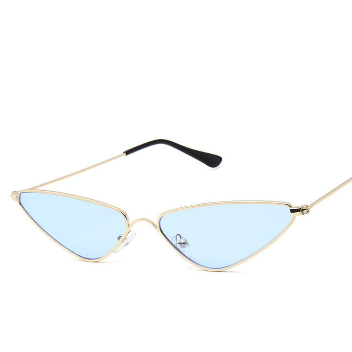 Small Frame Sunglasses Fashion Triangle Ocean Piece Metal Sunglasses - MRSLM