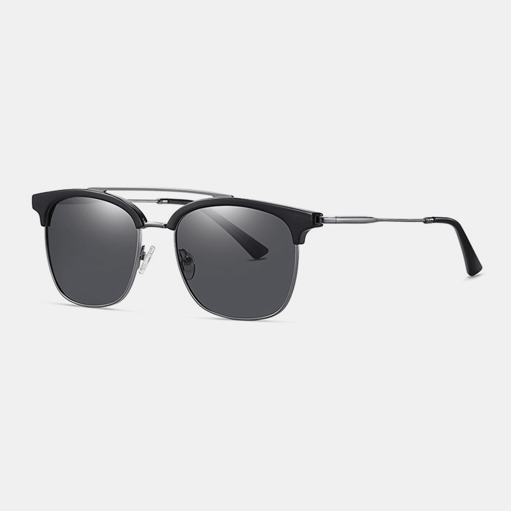 Men Super Light Oval Metal Full Frame Polarized UV Protection Sunglasses - MRSLM