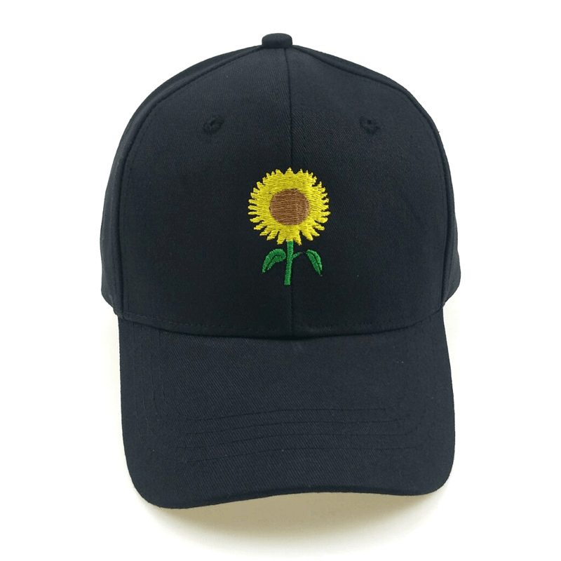 Hot Sunflower Embroidered Baseball Cap - MRSLM