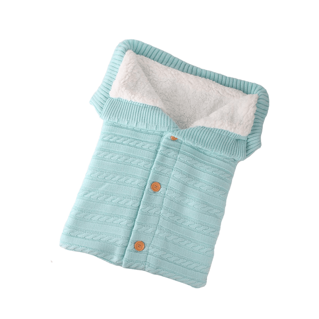 Baby Stroller Sleeping Bag Warm Knitting Soft Sleeping Blanket Outdoor Windproof Cold-Proof - MRSLM