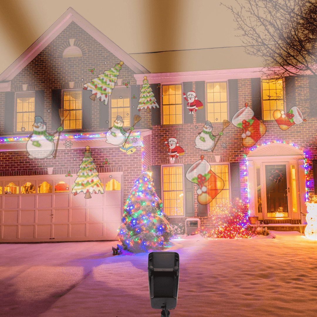 18 in 1 Projection Lamp Projector Christmas Halloween Outdoor Landscape Garden Party Decorations - MRSLM