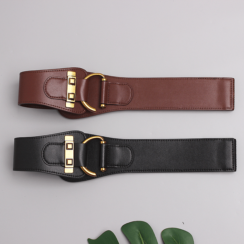 Wide Belt Women'S Elastic Decoration with Dress, Waist Sweater, Versatile Waist down Jacket, Coat Waist Seal - MRSLM