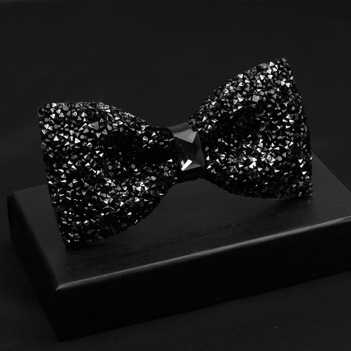 Fashionable Men'S Shiny Diamond Bow Tie - MRSLM