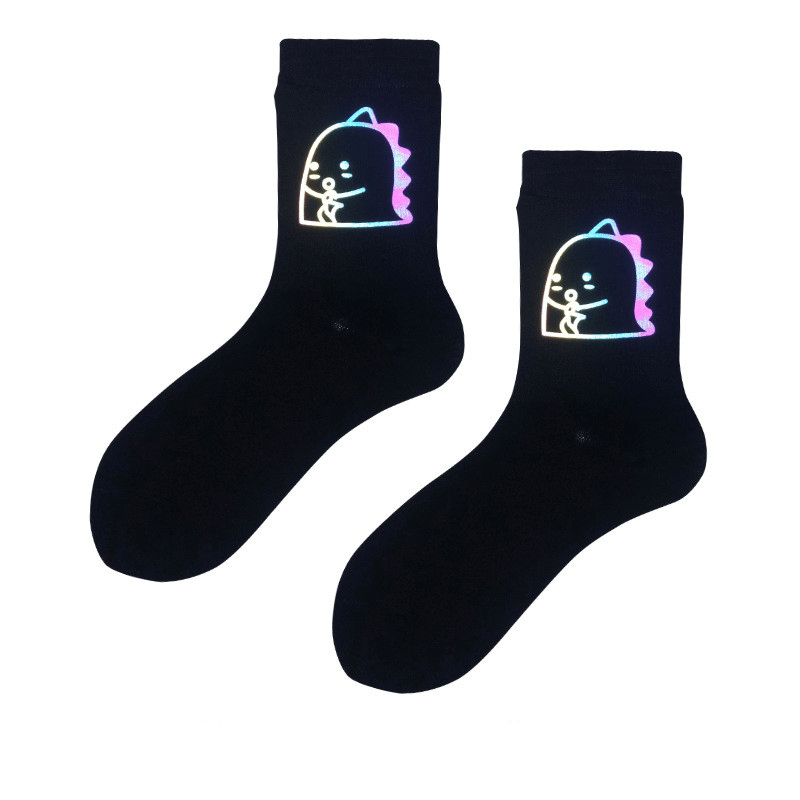 All Match Couple Socks Long Tube Reflective Socks - MRSLM