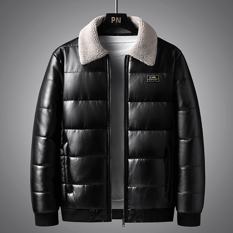 Lapel Collar Trendy Men'S Winter Jacket Thickened - MRSLM