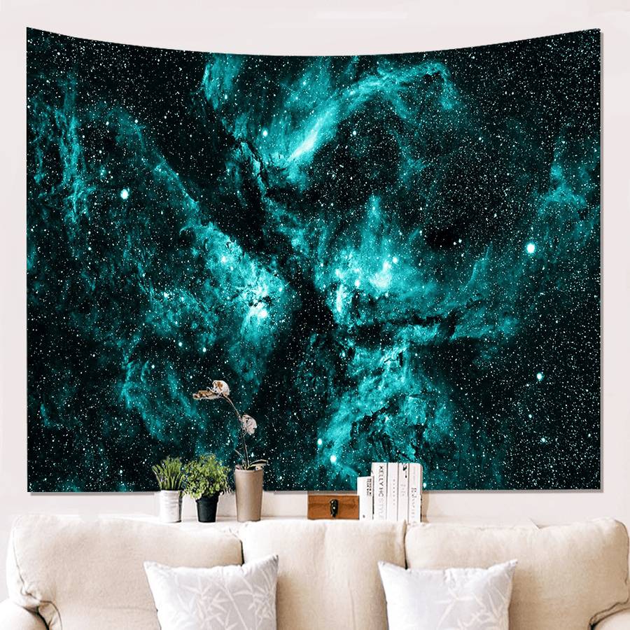 3D Print Tapestry Wall Hanging Green Magic Galaxy Decorative Wall Carpet Bed Sheet Magic Galaxy Home Decor - MRSLM