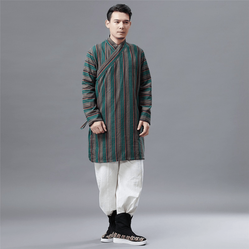 men's cotton linen traditional clothing, view 5 - MRSLM