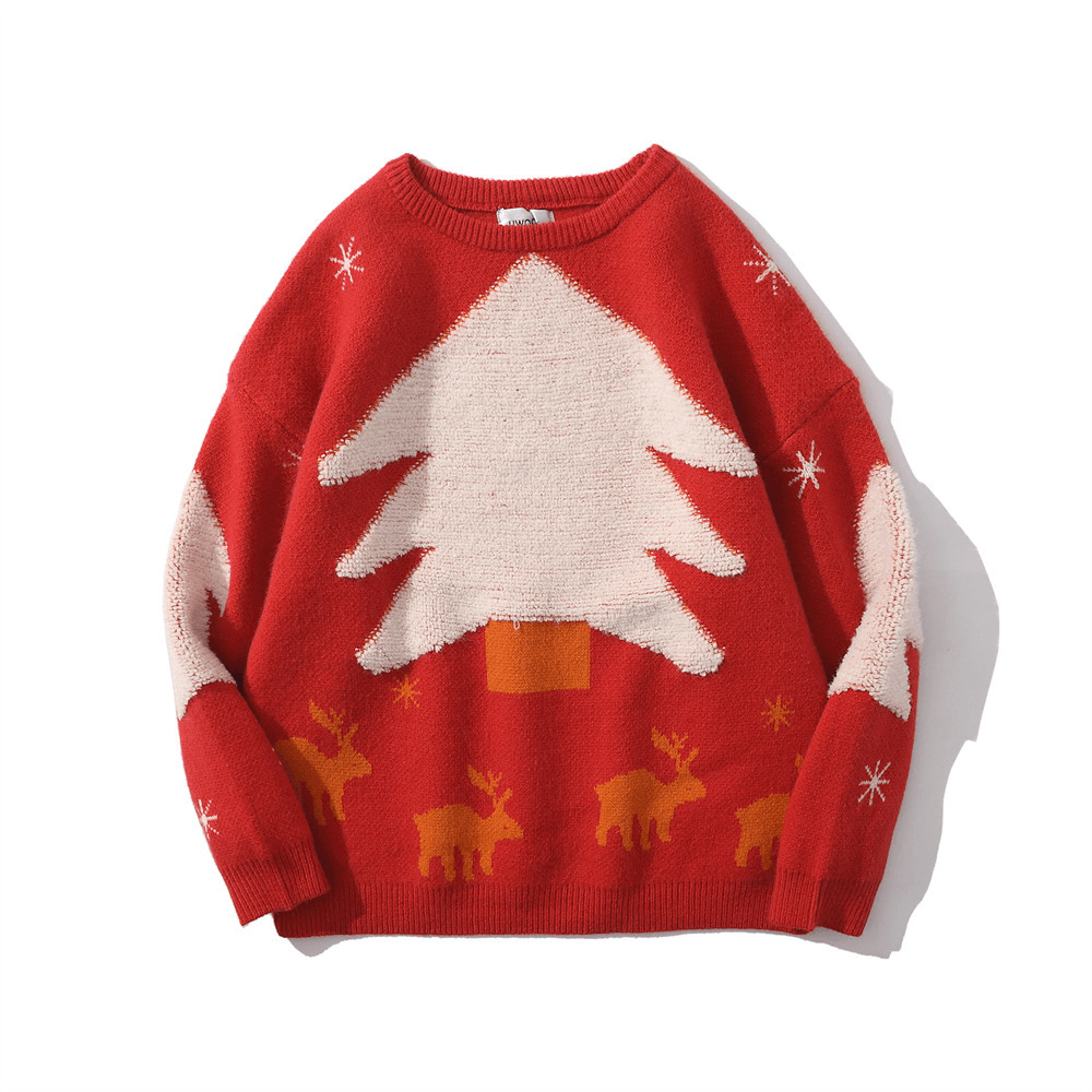 Christmas Tree Jacquard Sweater Men - MRSLM