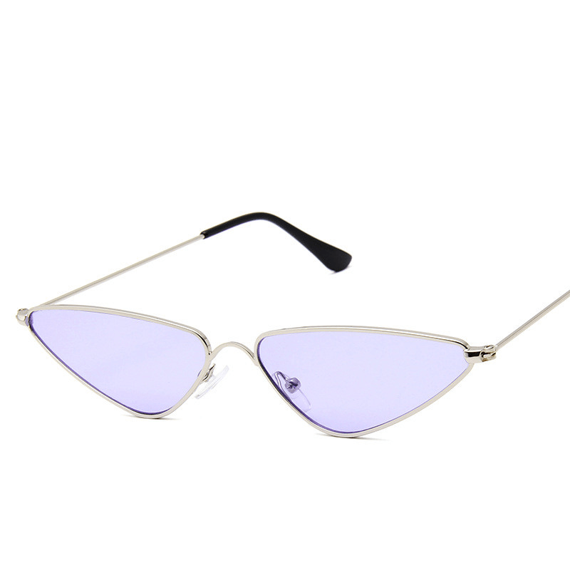 Small Frame Sunglasses Fashion Triangle Ocean Piece Metal Sunglasses - MRSLM