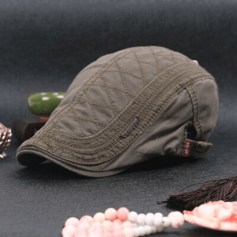 Men'S Beret Pure Cotton English Hat - MRSLM