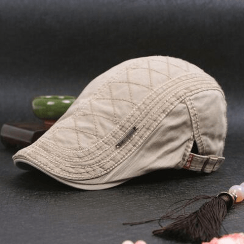 Men'S Beret Pure Cotton English Hat - MRSLM