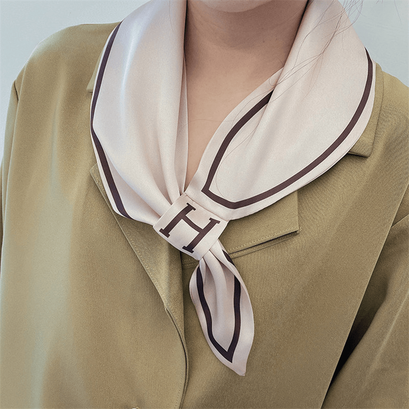 Temperament Scarf H Letter Stewardess Scarf - MRSLM