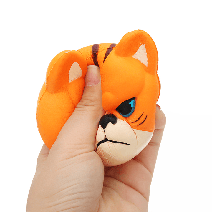 Tiger Squishy 8*7*6.5Cm Slow Rising with Packaging Collection Gift Soft Toy - MRSLM