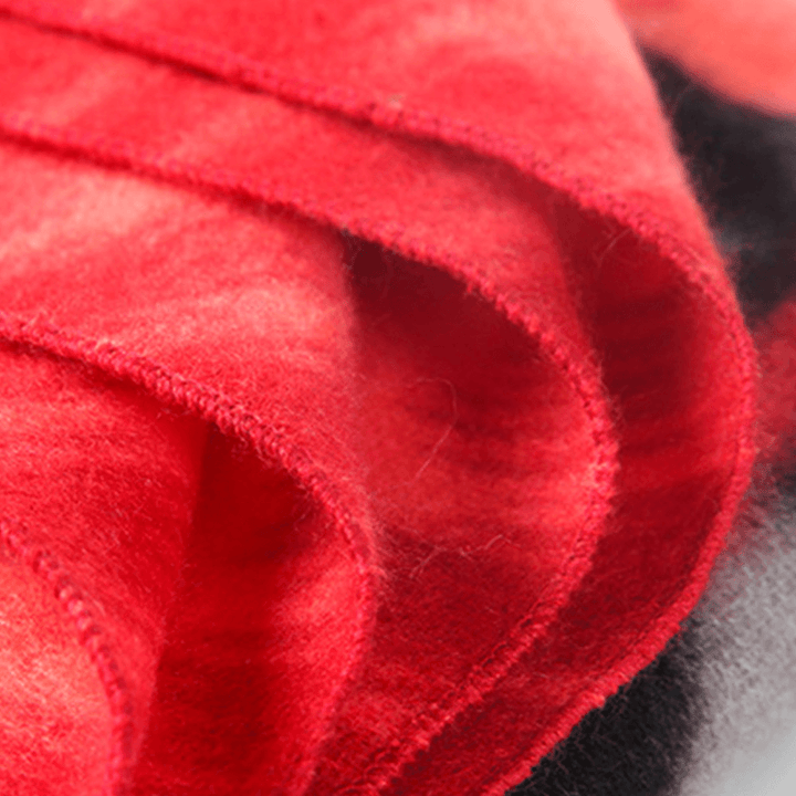 Women Geometric Stitching Pattern Artificial Cashmere Shawl Autumn Winter Warm Long Dual-Use Scarf - MRSLM