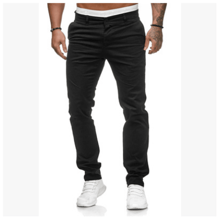 Slim-Fit Men'S Casual Color Trousers - MRSLM