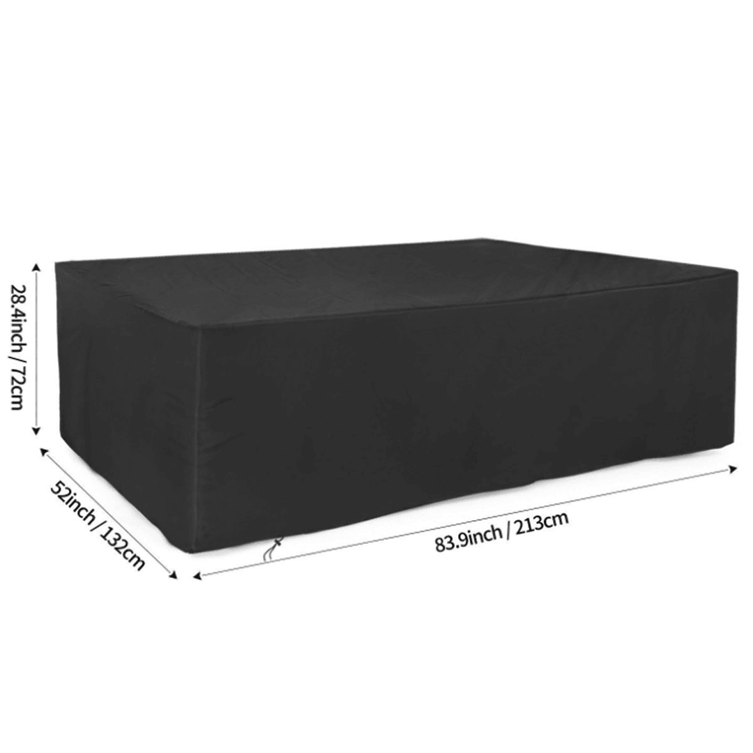 Outdoor Waterproof Dust-Proof Furniture Desk Cover Veranda Patio Table Chair Set Cover for Home Garden Bistro, 84*52*29Inch/128*82*23Inch - MRSLM
