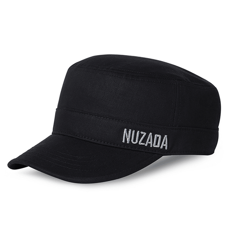 NUZADA Unisex Solid Adjustable Peaked Cap Leisure Outdoor Visor Forward Flat Hat - MRSLM