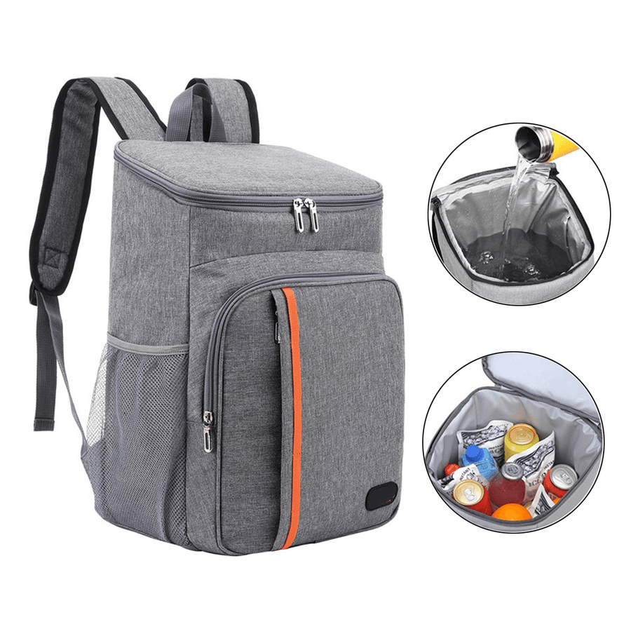 18L Insulated Picnic Bag Thermal Food Container Cooler Backpack Lunch Bag Outdoor Camping Travel - MRSLM