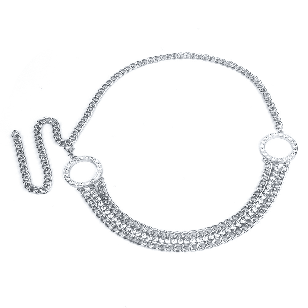 Multilayer Aluminum Chain Rhinestone Chain Waist Chain - MRSLM