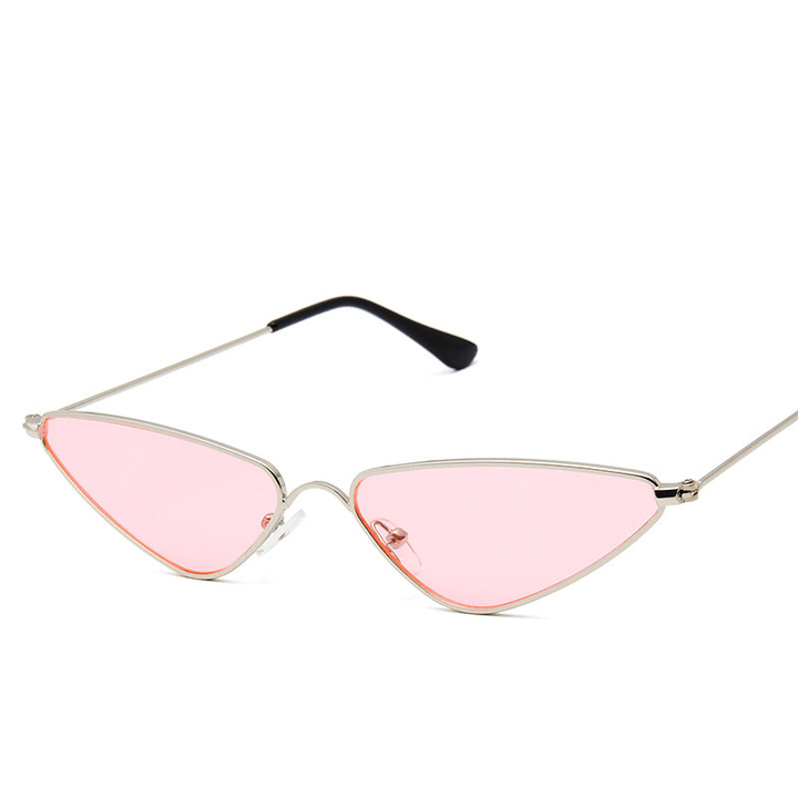 Small Frame Sunglasses Fashion Triangle Ocean Piece Metal Sunglasses - MRSLM