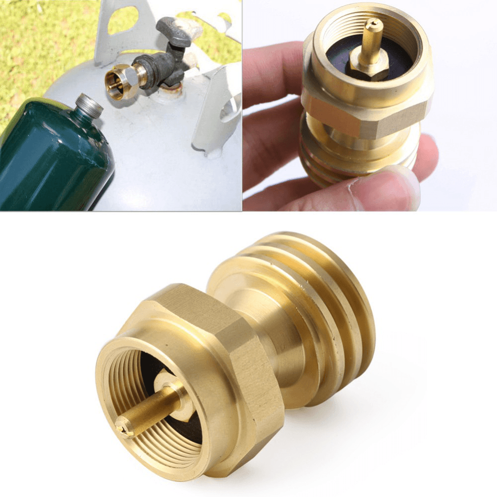 Outdoor Camping BBQ Cooking Stove Conversion Adapter 1LB Propane Tank Refill Adapter - MRSLM