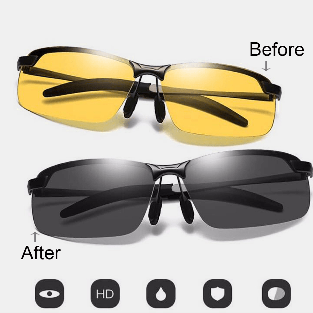 Photochromic Driving Sunglasses with Polarized Lens for Riding Outdoor - MRSLM