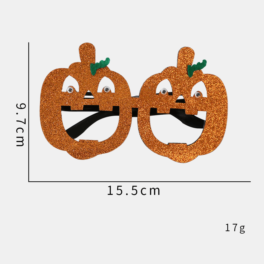 Unisex Felt Cloth Halloween Glasses Children Spider Pumpkin Skull Funny Party Decoration Glasses - MRSLM
